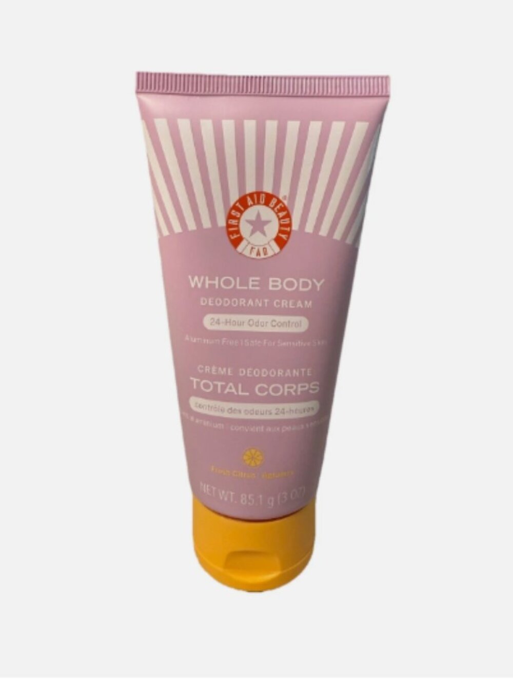 First Aid Beauty 3oz Whole Body Deodorant Cream-Fresh Citrus A689057 NEW